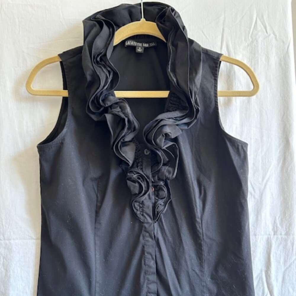 Lafayette 148 Black Ruffled size 6